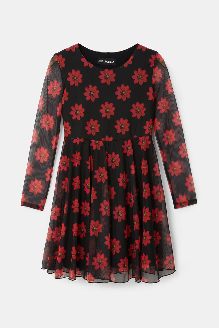 Vestido talle alto flores | Desigual