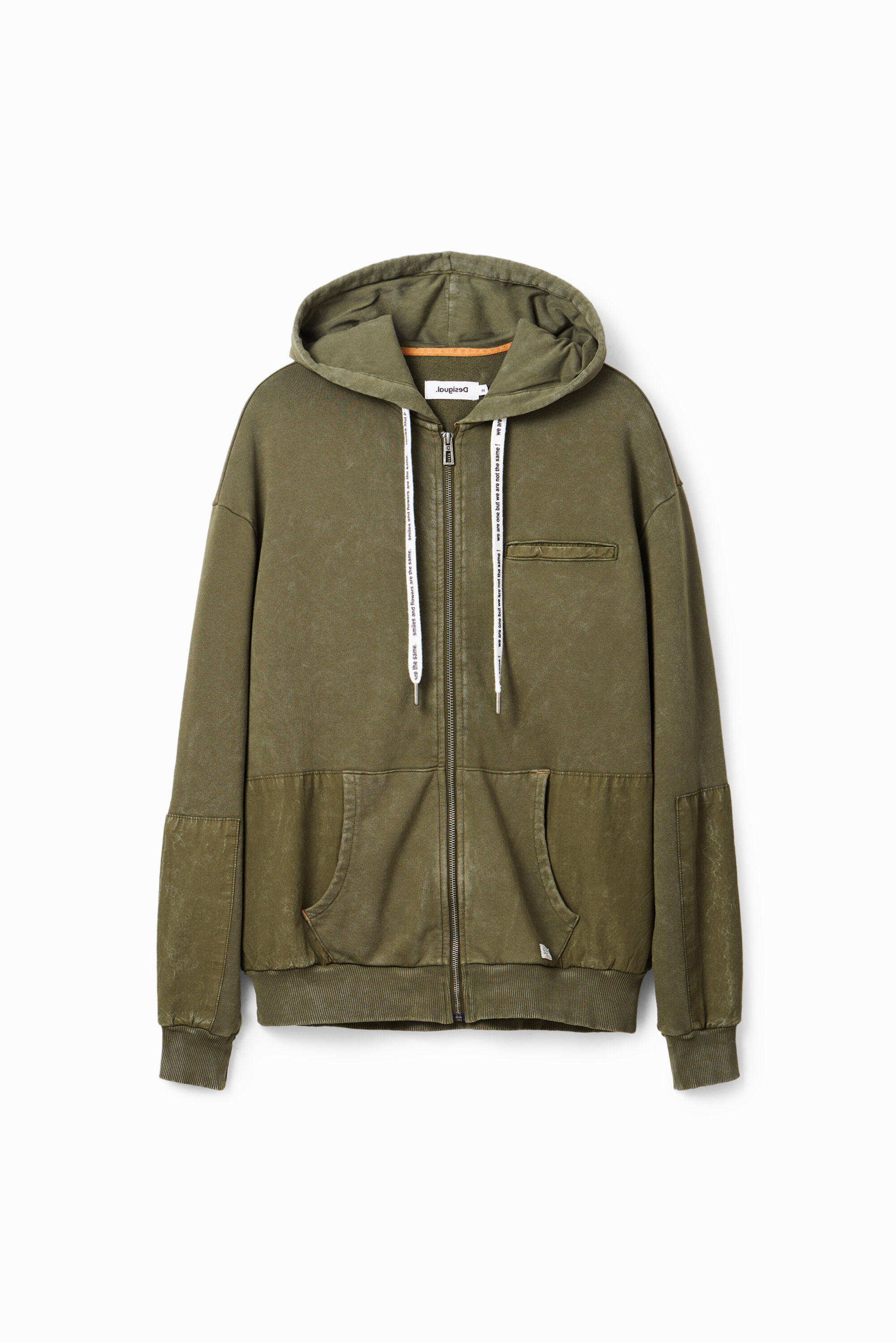 Zip-up hoodie - GREEN - M