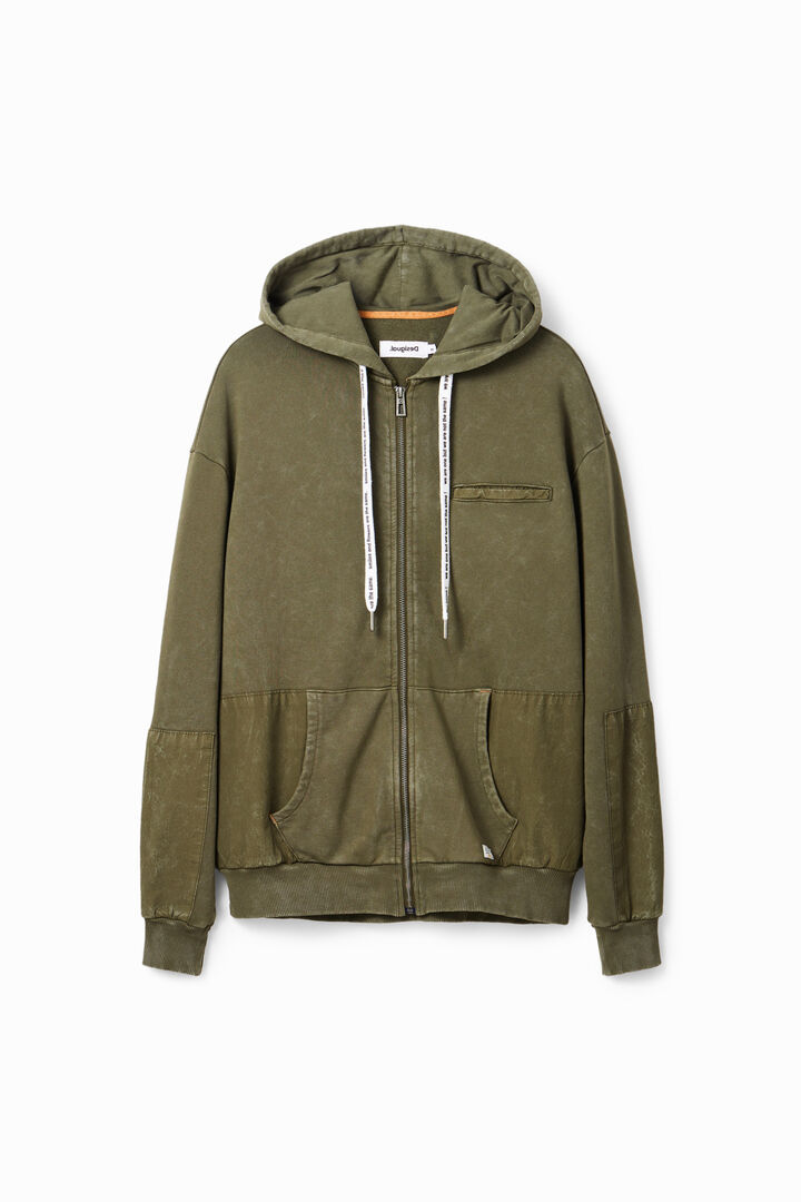 Sweat-shirt capuche fermeture Éclair | Desigual