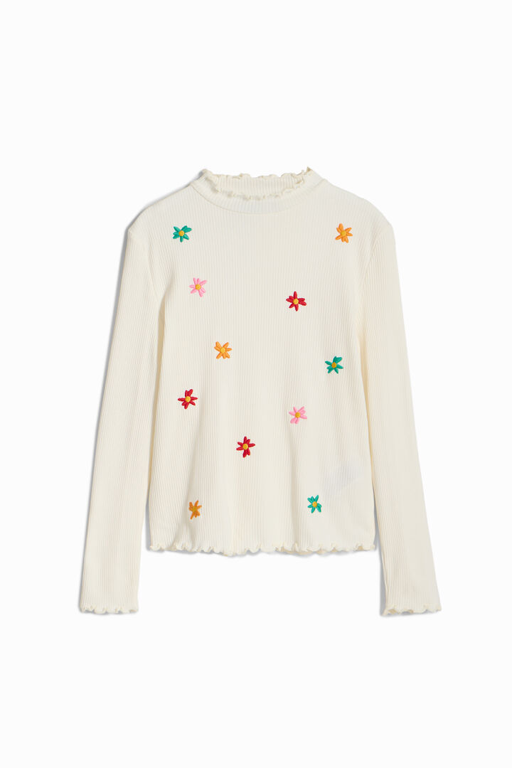 Flower embroidery T-shirt | Desigual