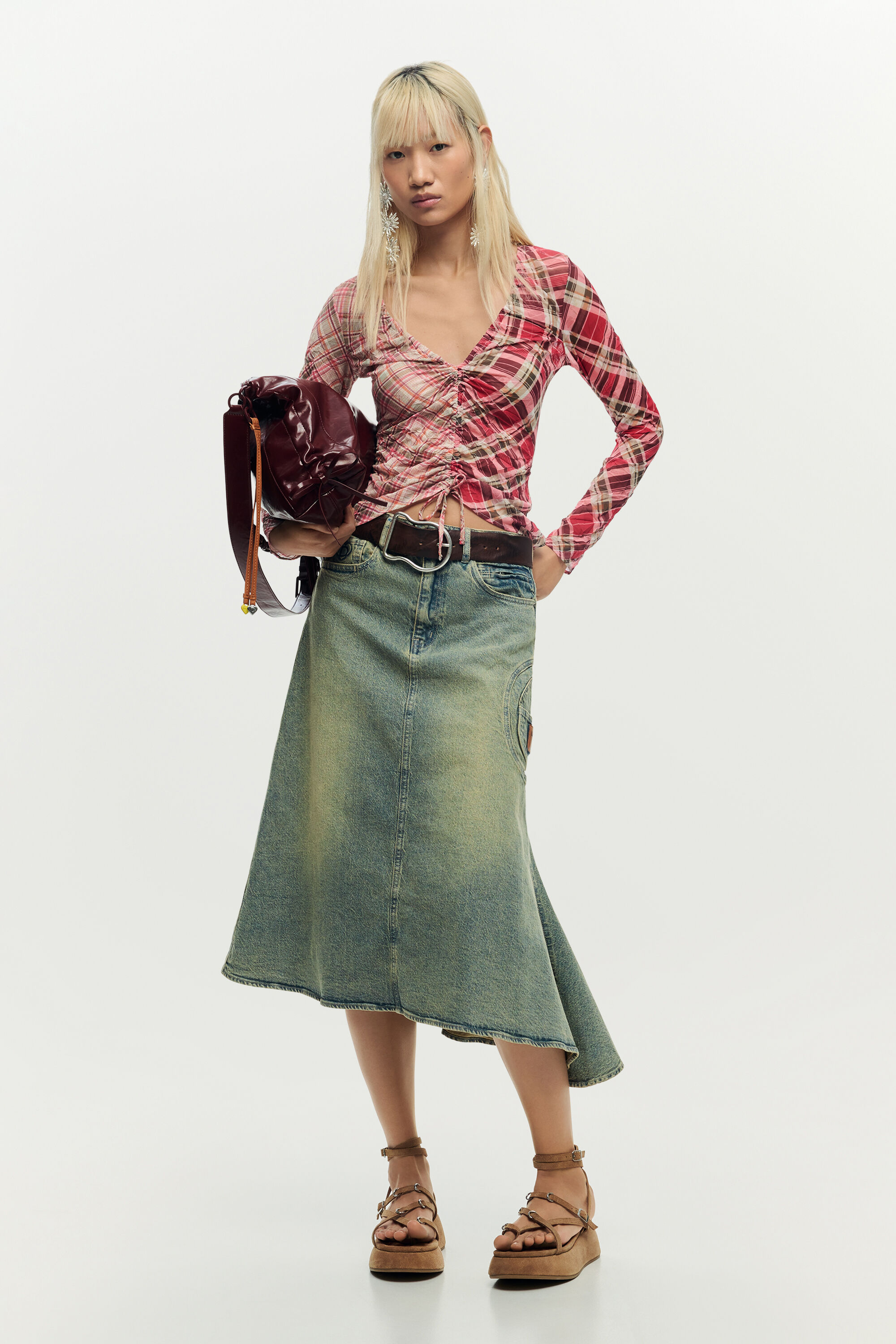 Desigual, Asymmetrischer denimrock, Damen, Baumwolle, Blau, S