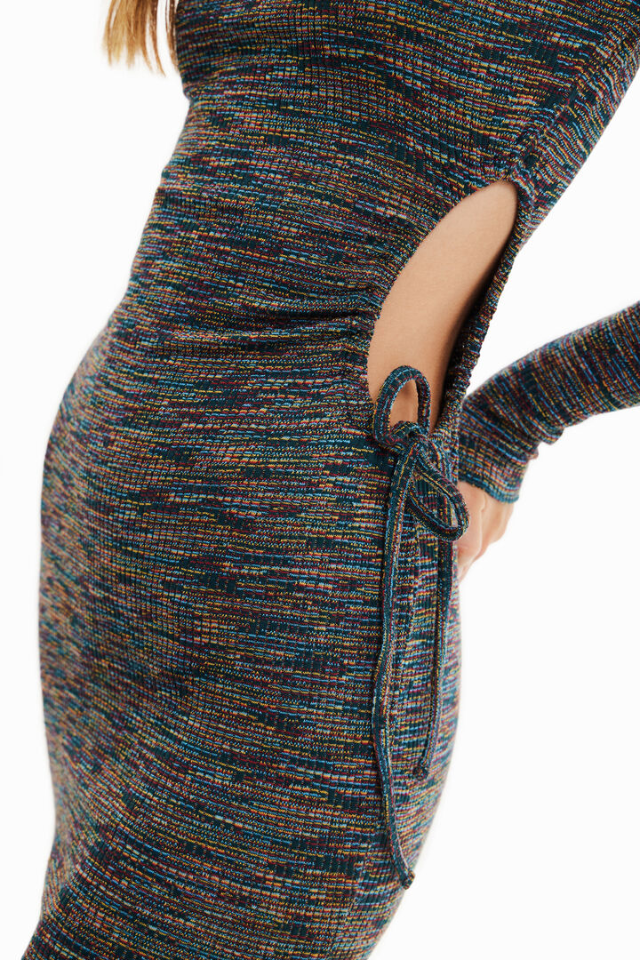 Short slim cut-out dress | Desigual