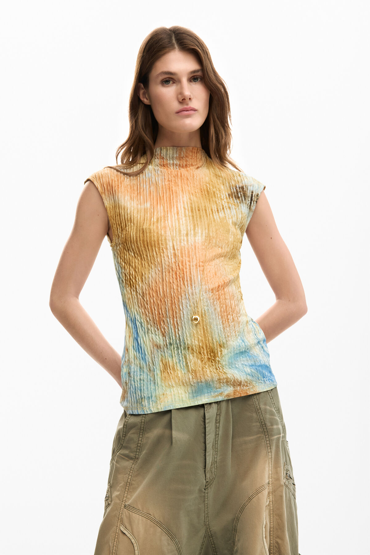 テクスチャーTシャツ バラ 女性用 I Desigual.com