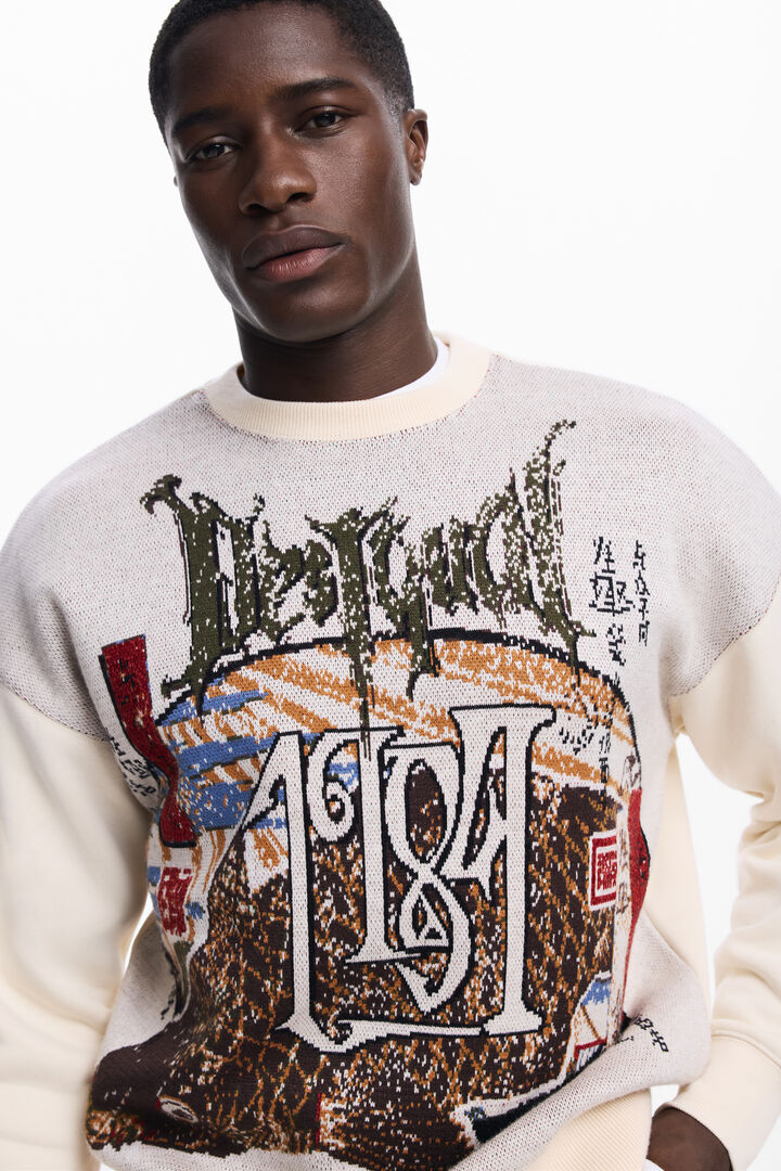 Felpa vintage con stampa carpa | Desigual