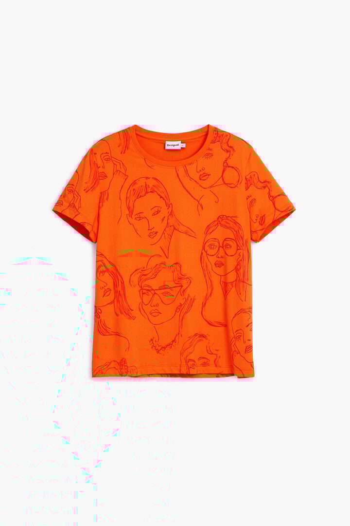 Camiseta estampado caras | Desigual