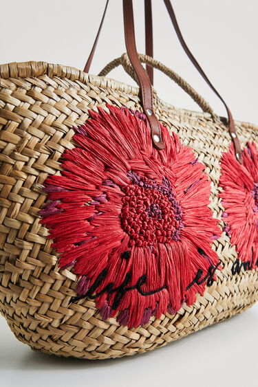 Flower embroidery basket | Desigual