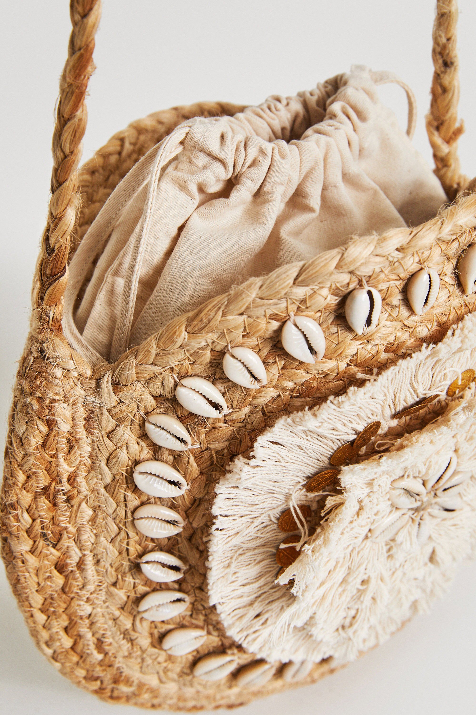 Jute bag round shop