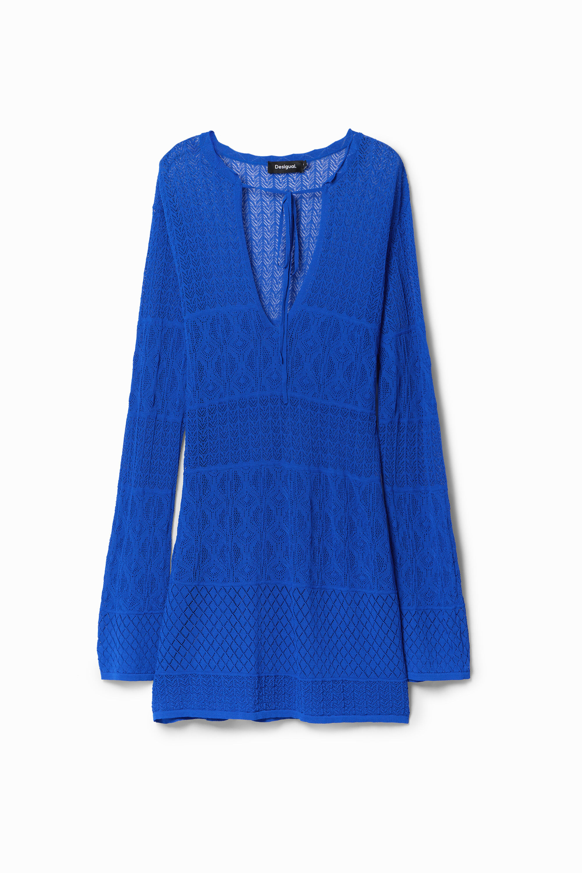 Short openwork tunic dress