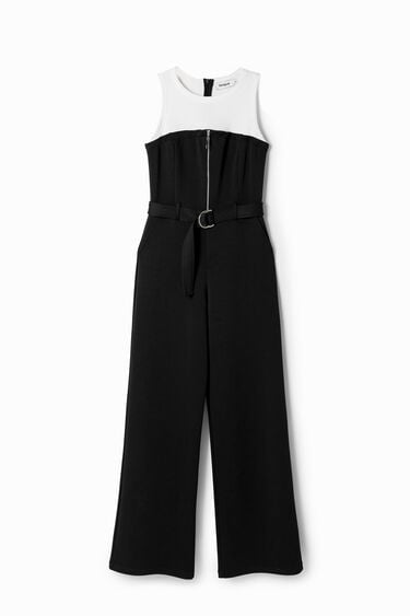 Long pants jumpsuit with suspenders. | Desigual