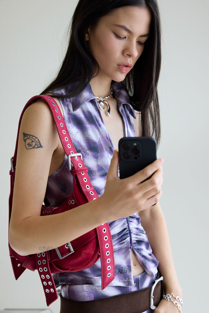 Ruched zipper T-shirt | Desigual