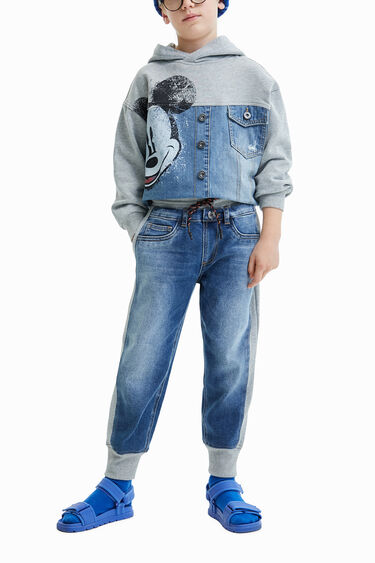 Hybrid denim jogger trousers | Desigual