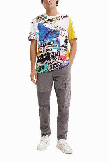 Camiseta manga corta periódico | Desigual