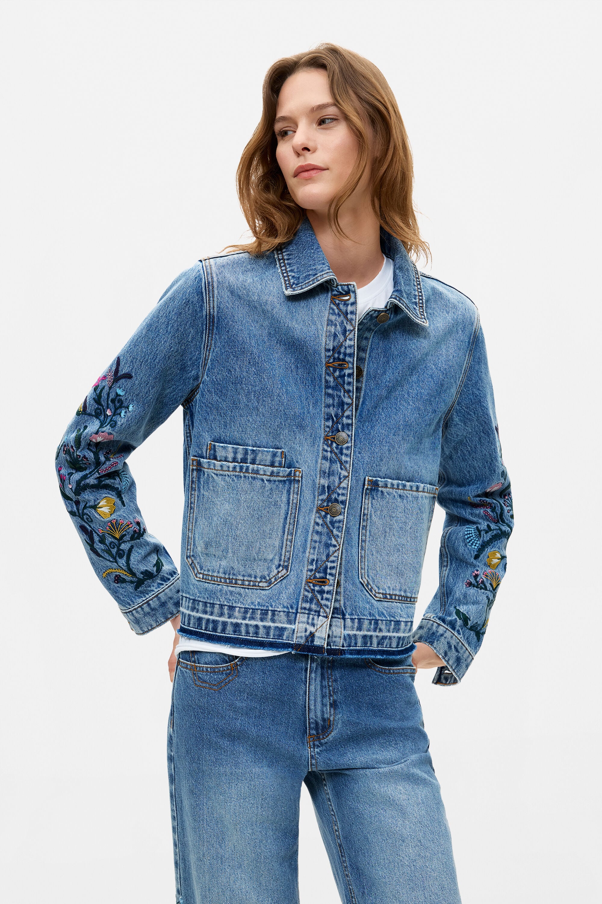 Desigual, Cazadora Vaquera 100% Algodón, Algodon, Azul