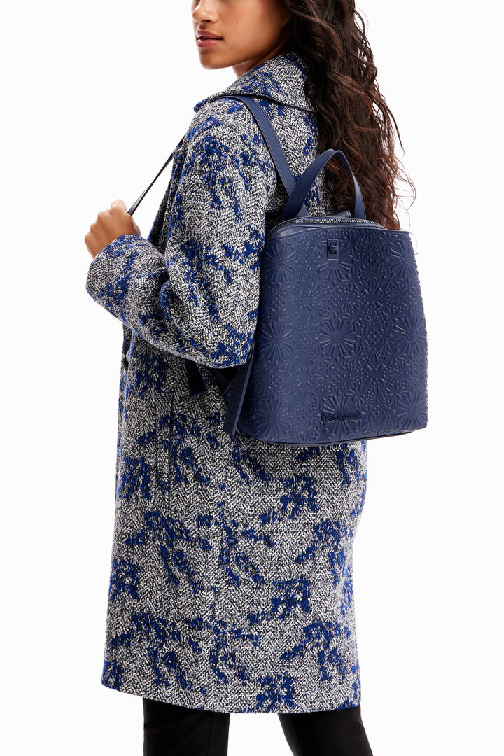 Small geometric embossed backpack | Desigual