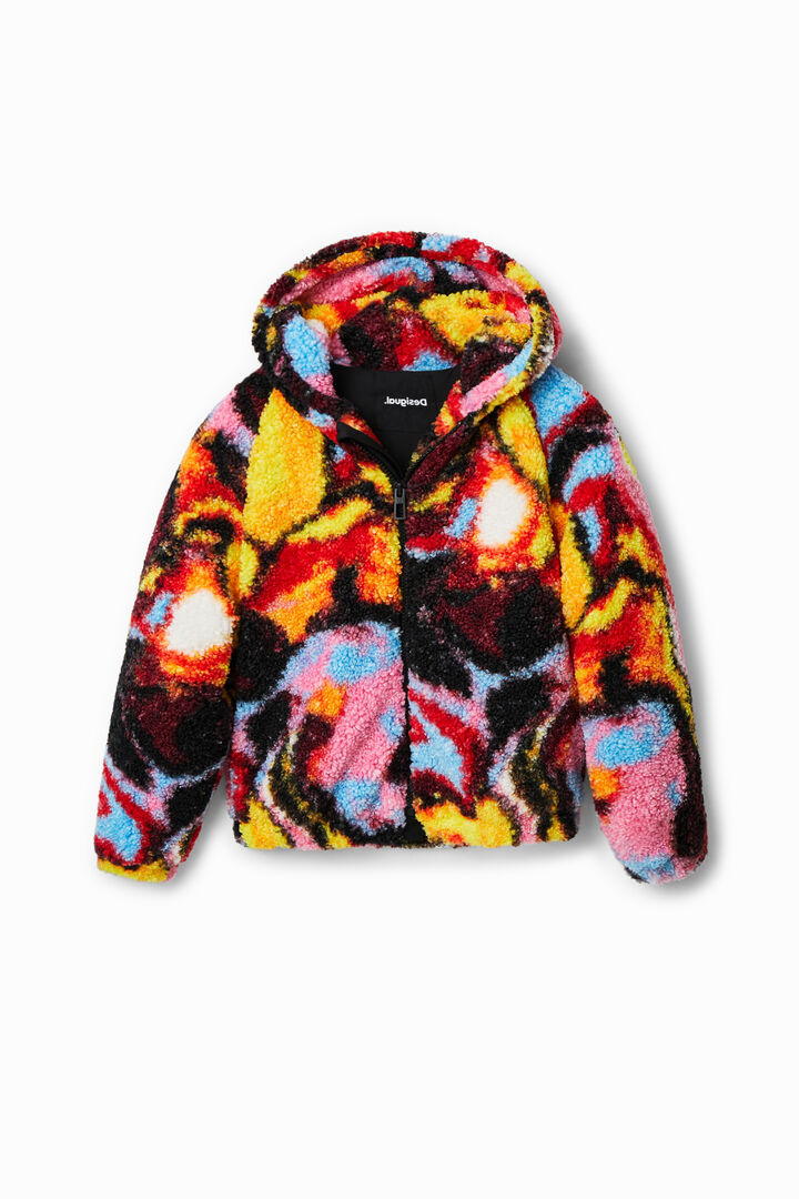 Lammfelljacke Digital-Print