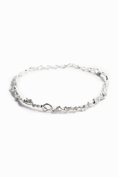 Zalio silver plated narrow message choker