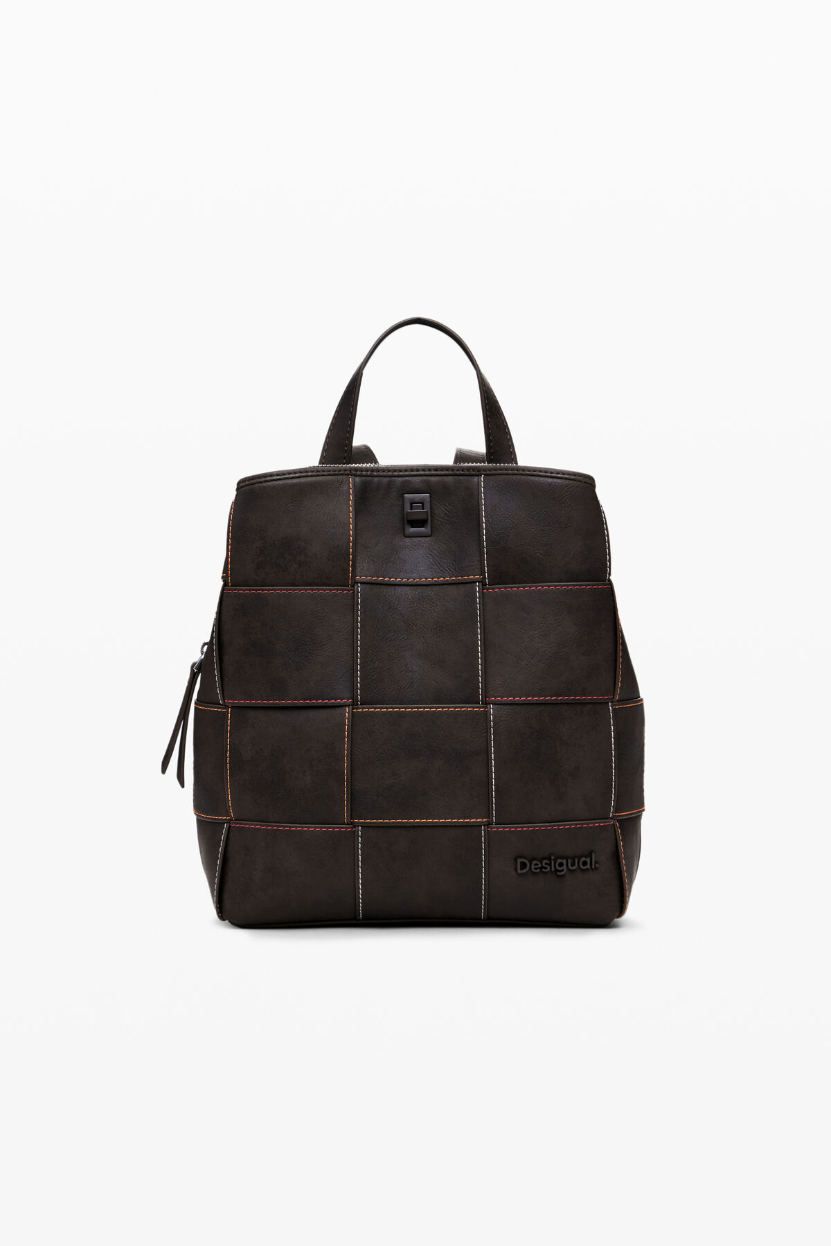 Desigual Faux Leather Effect Braided Backpack Desigual Women main image 3