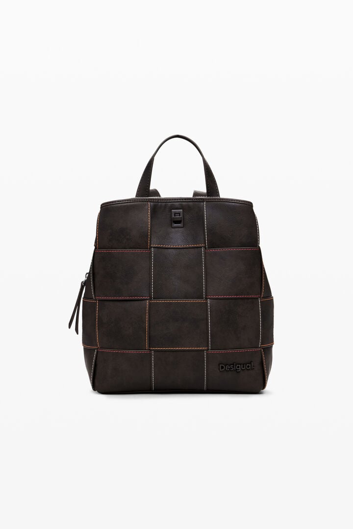 Mochila trenzada efecto piel mini | Desigual