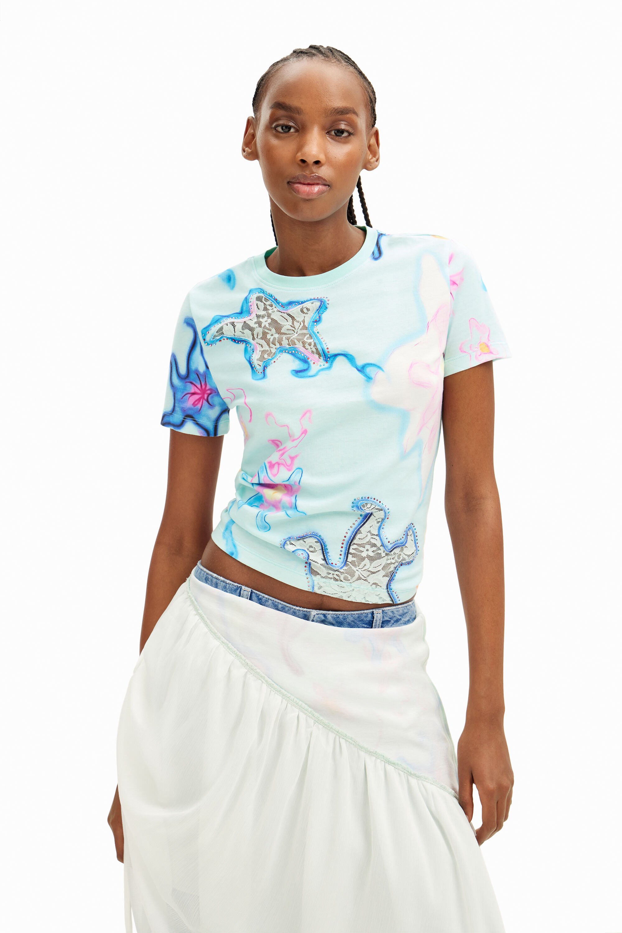 Collina Strada stars T-shirt women's | Desigual.com