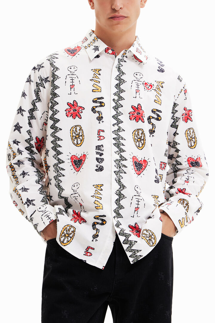 Oversize "Viva la vida" shirt | Desigual