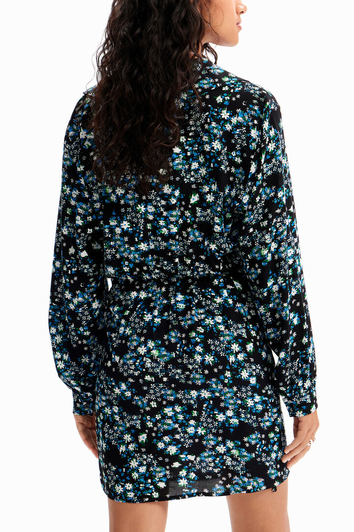 Short floral wrap dress | Desigual