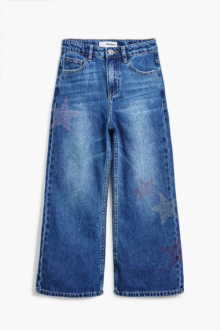 Denim pants with stars | Desigual