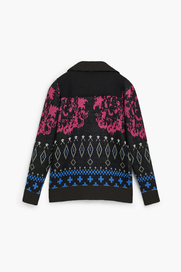 pull jacquard en maille &eacute;paisse