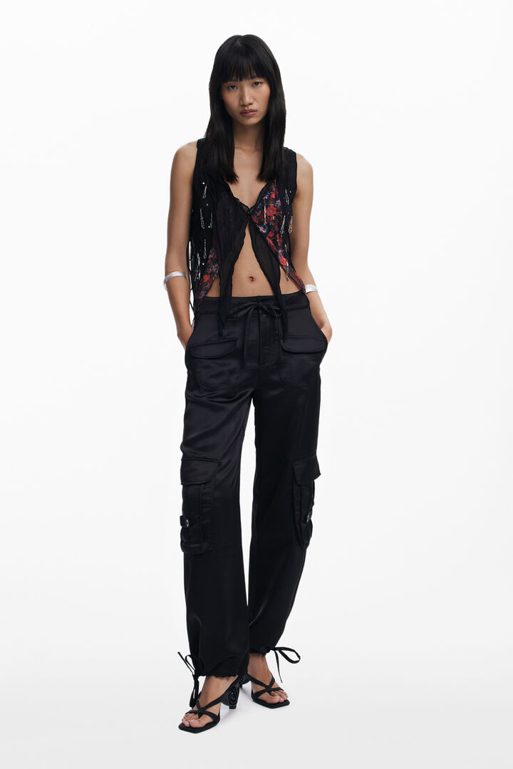 Pantalón cargo satinado | Desigual
