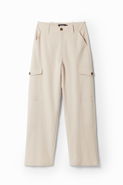 Wide cargo trousers