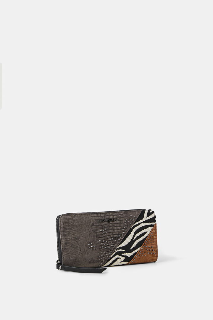 Längliches Portemonnaie Zebramuster | Desigual