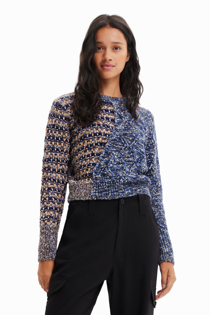 Hybrid chunky knit pullover | Desigual
