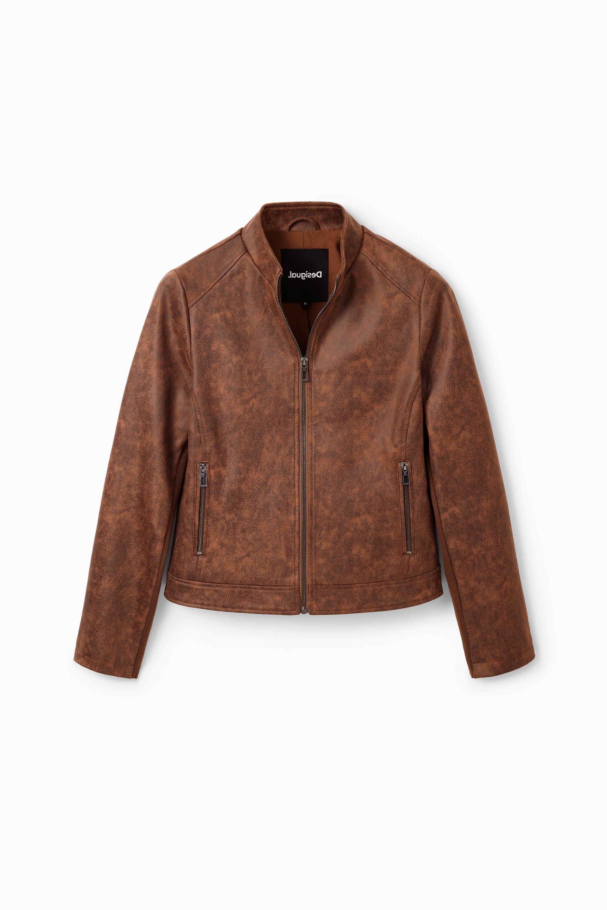 Desigual, Cazadora biker slim, Poliester, MarróN