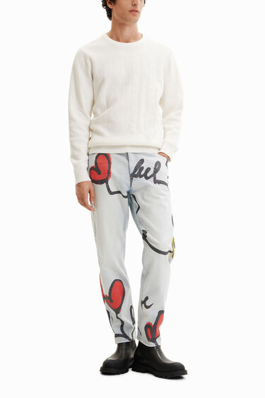 Vaqueros Straight corazones | Desigual