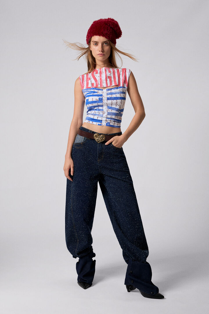 Tweekleurige jeans
