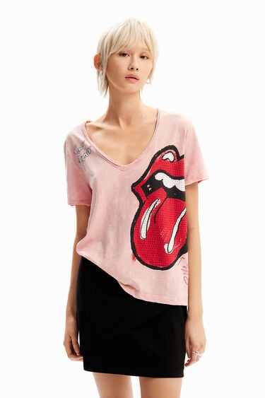 Rhinestone The Rolling Stones T-shirt | Desigual
