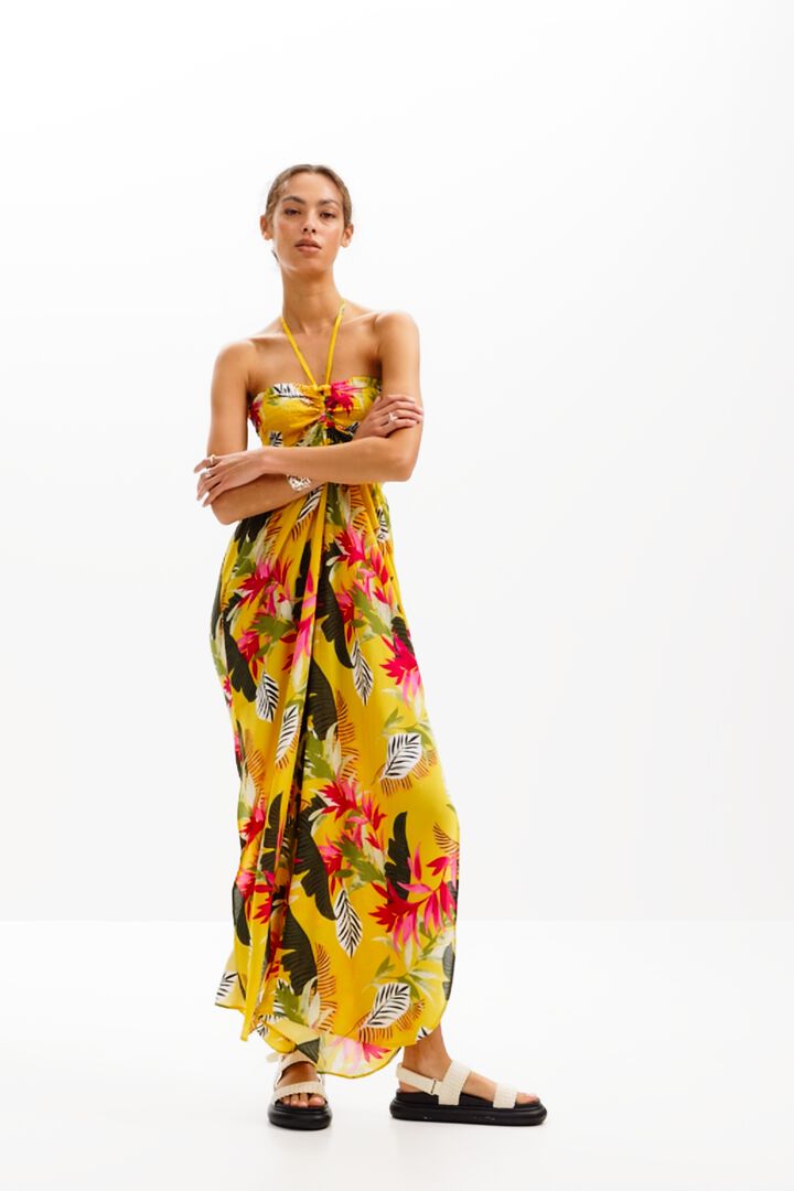 Mono largo halter tropical | Desigual