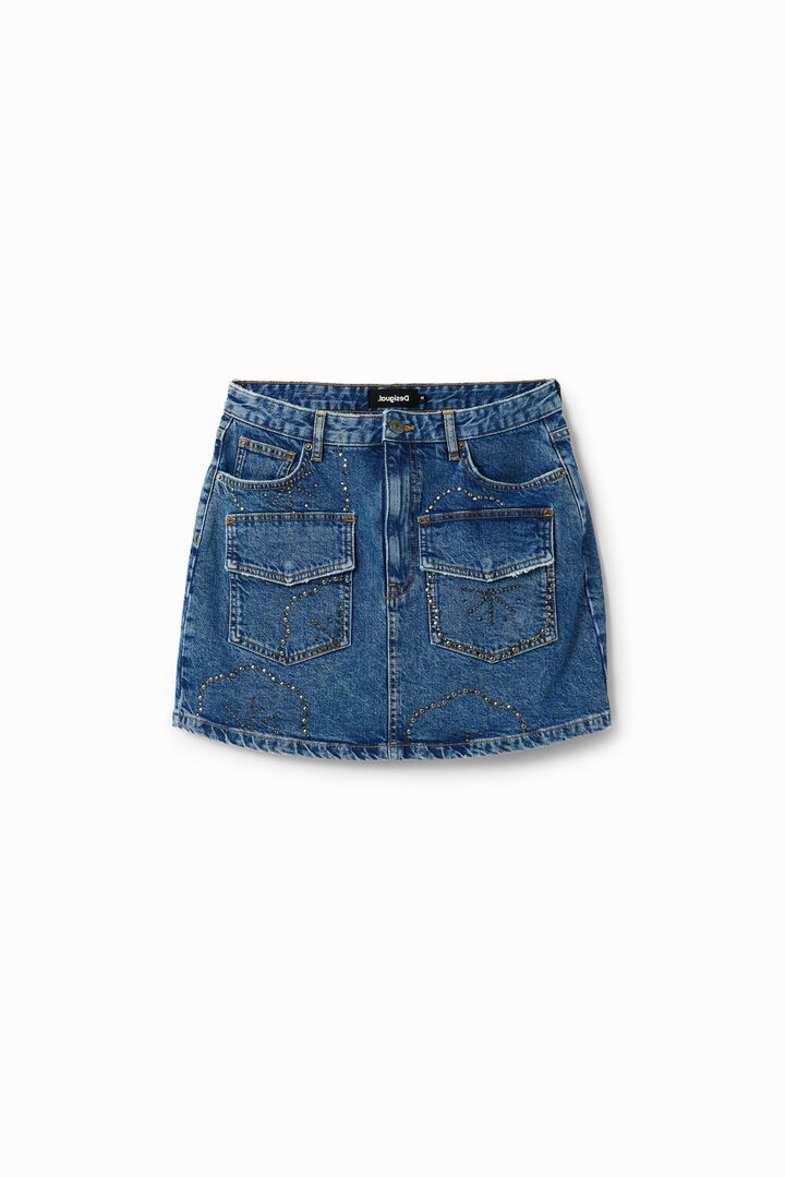 Minifalda vaquera tachuelas | Desigual