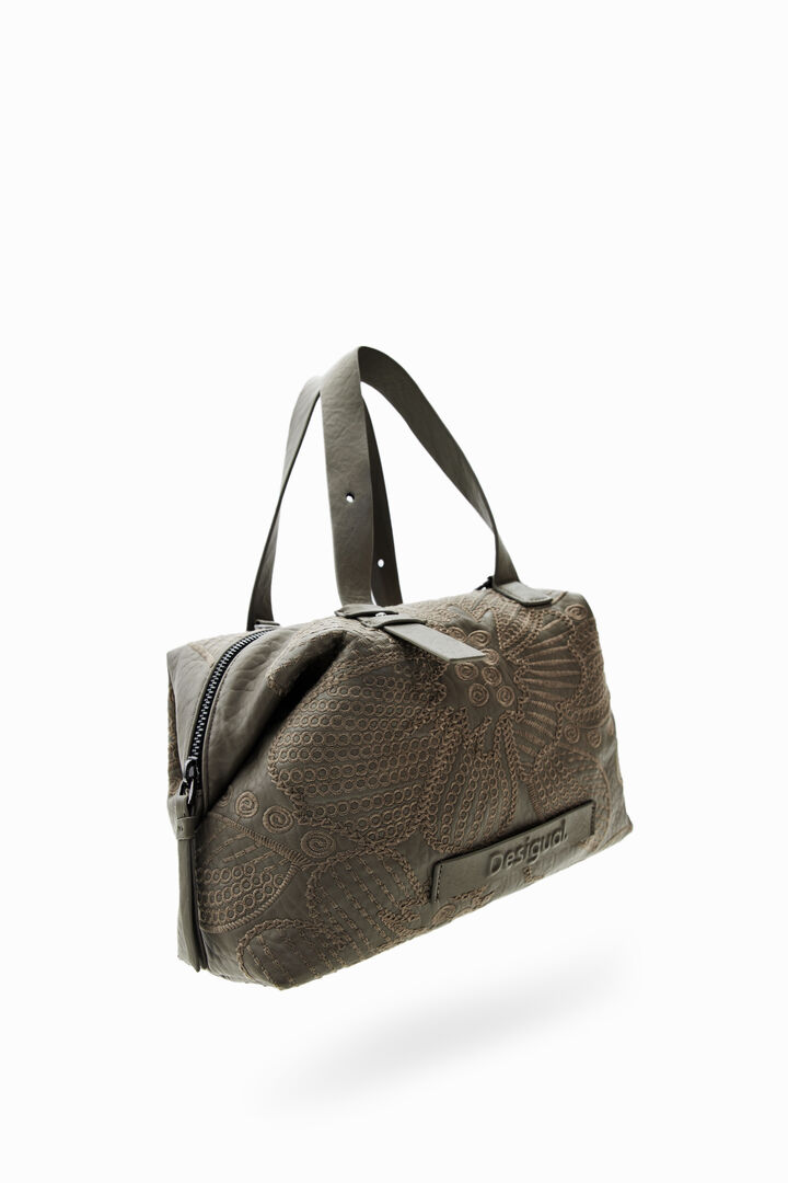 Midsize floral embroidery bag | Desigual