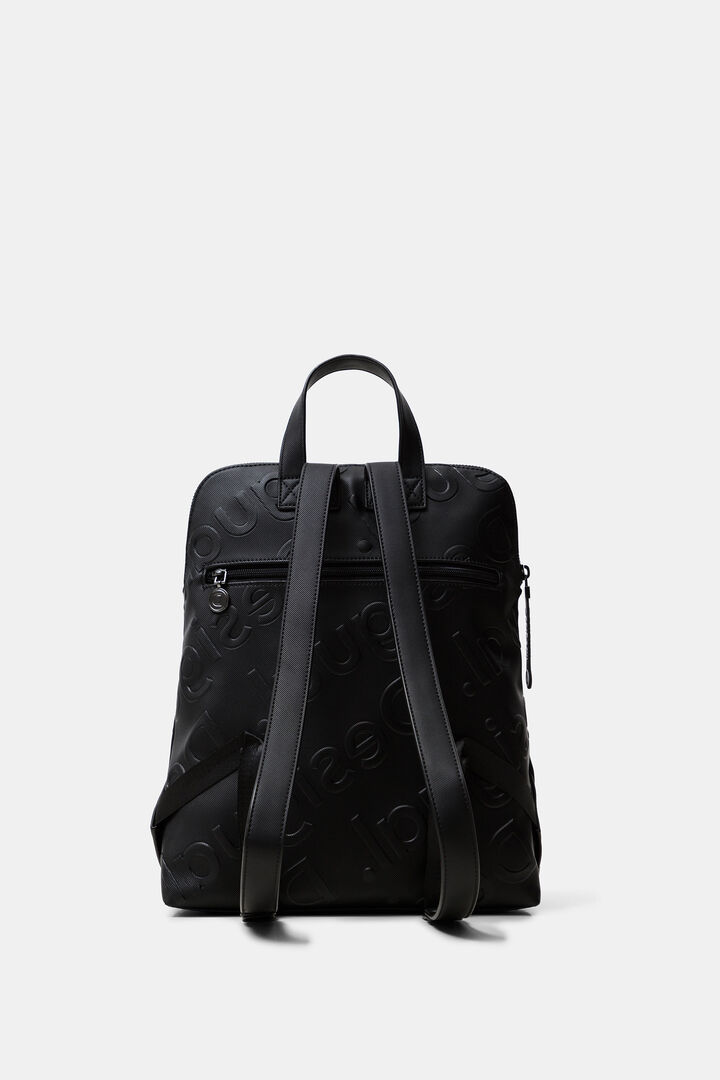 Mochila cuadrada logo relieve | Desigual