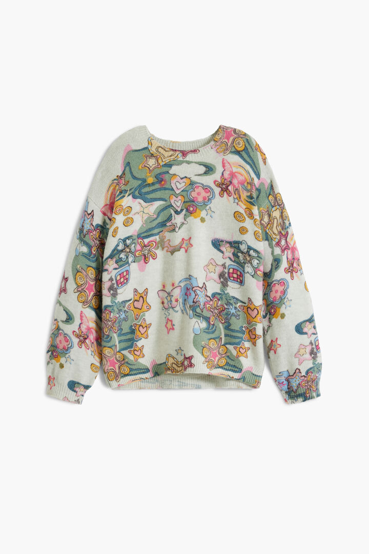 Trui met figuurprint