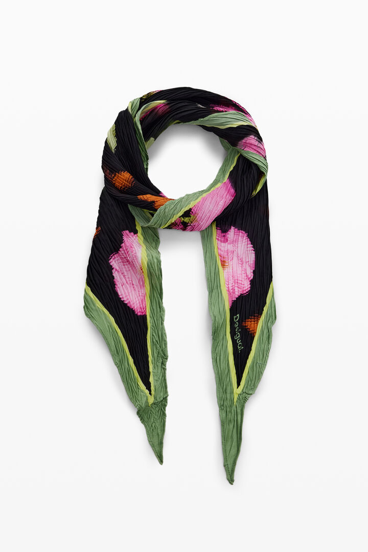 Pleated floral scarf | Desigual