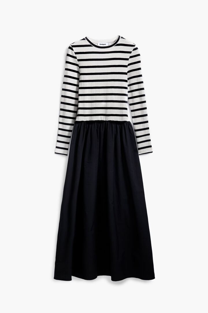 Vestido midi combinado