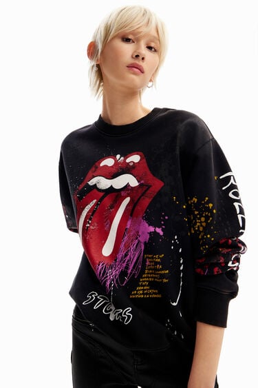 Pulover z umetniškim potiskom Rolling Stones | Desigual