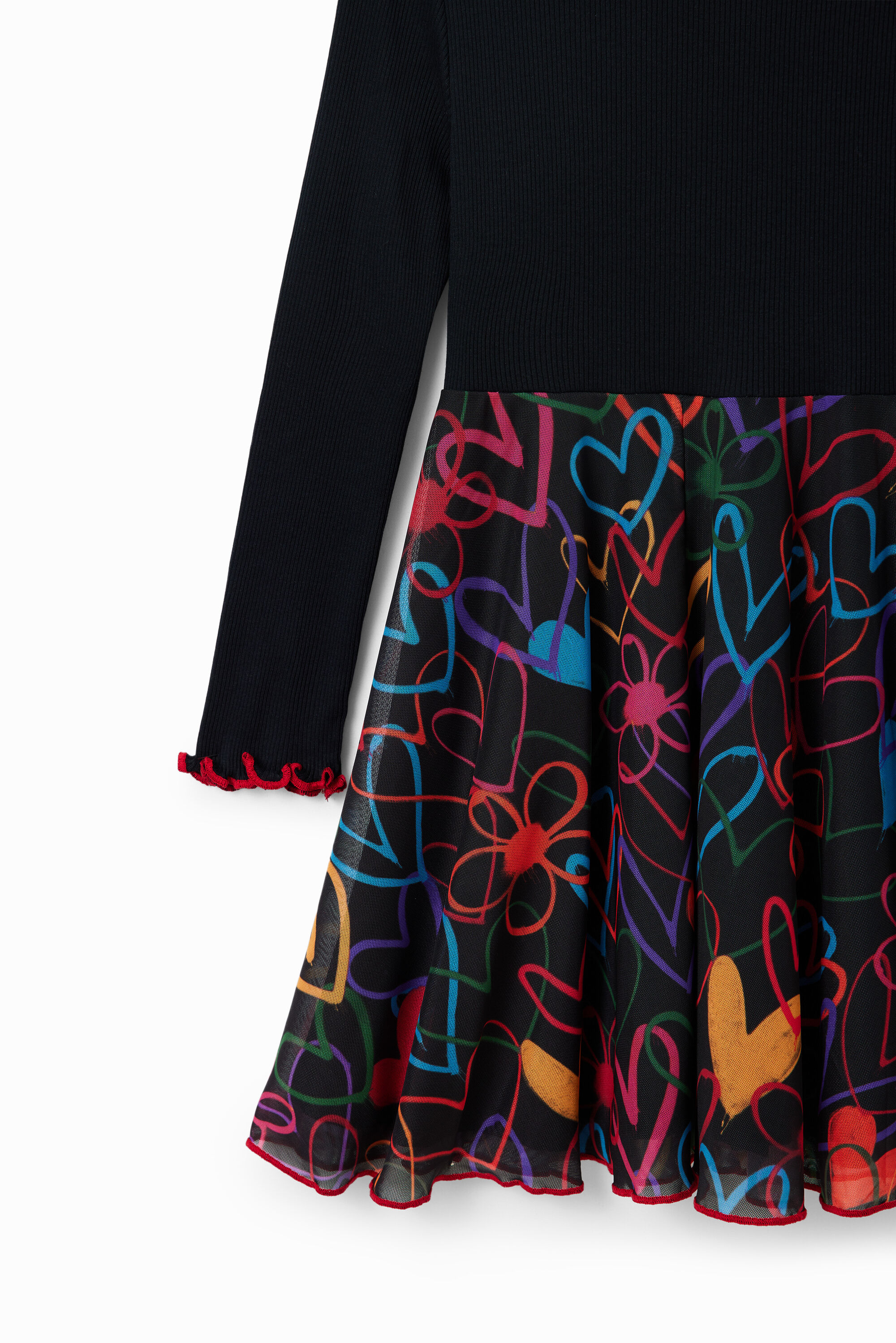 Girls Short combination heart dress I Desigual