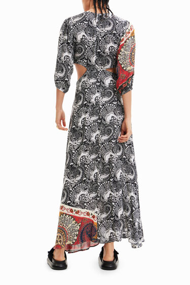 Vestit llarg cut-outs paisley | Desigual