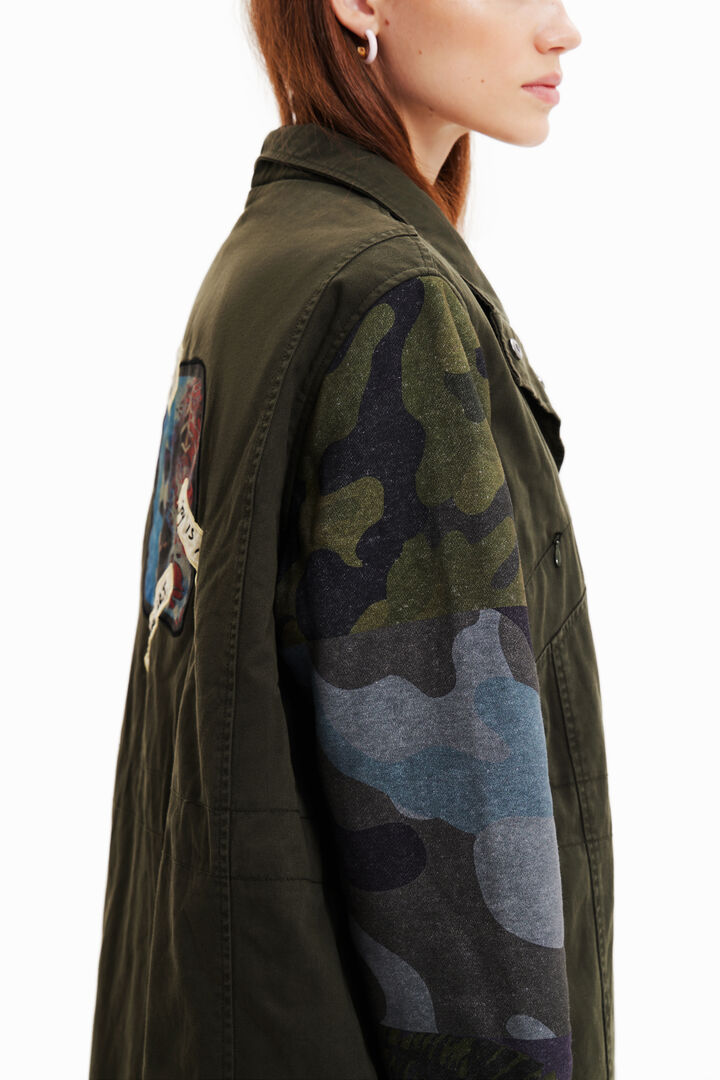Dlouhá hybridní parka | Desigual