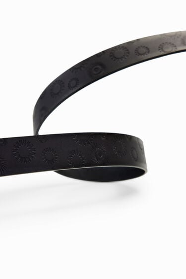 Geometric leather belt | Desigual