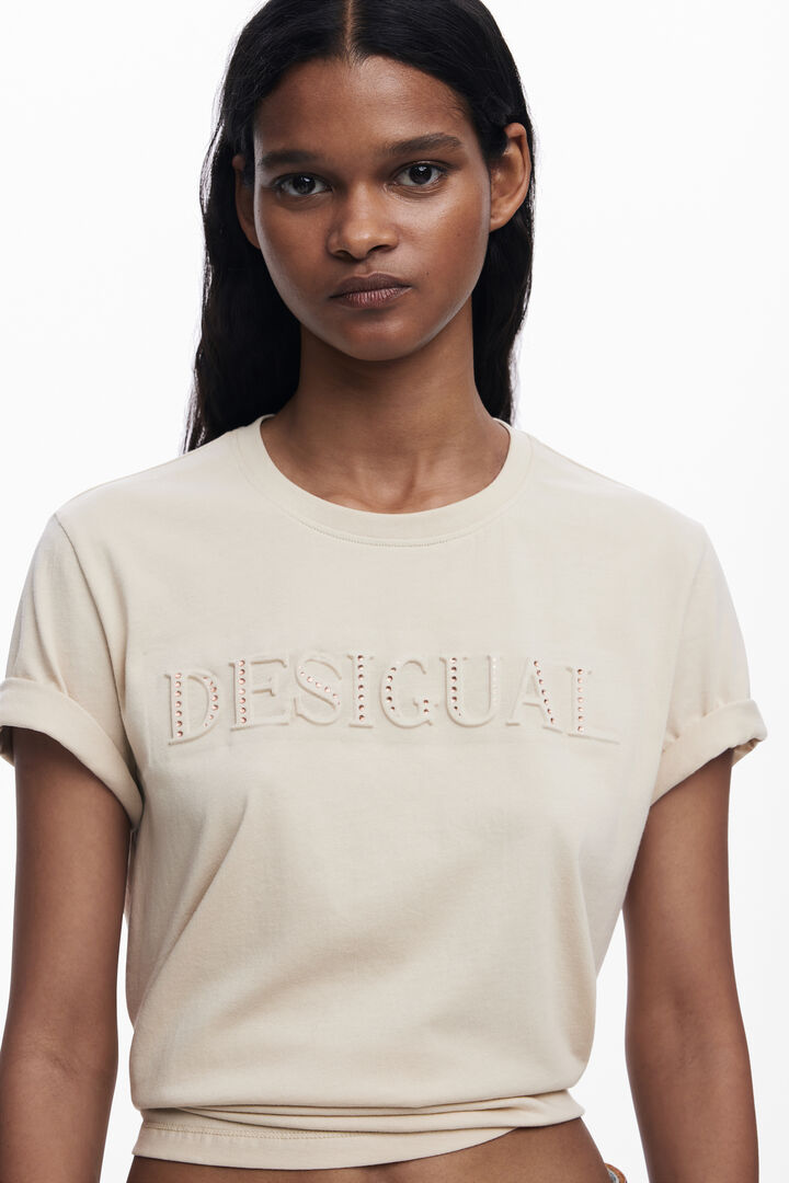 Studded logo T-shirt | Desigual