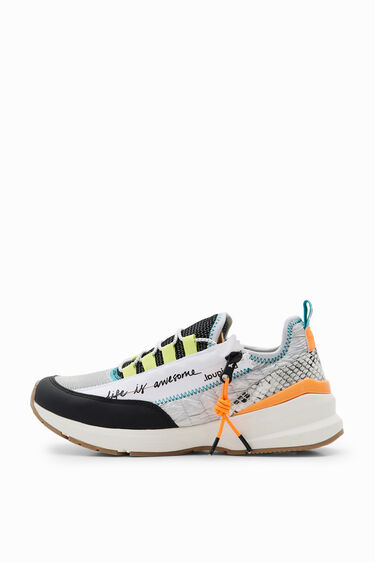 Patchwork zip-up running sneakers | Desigual