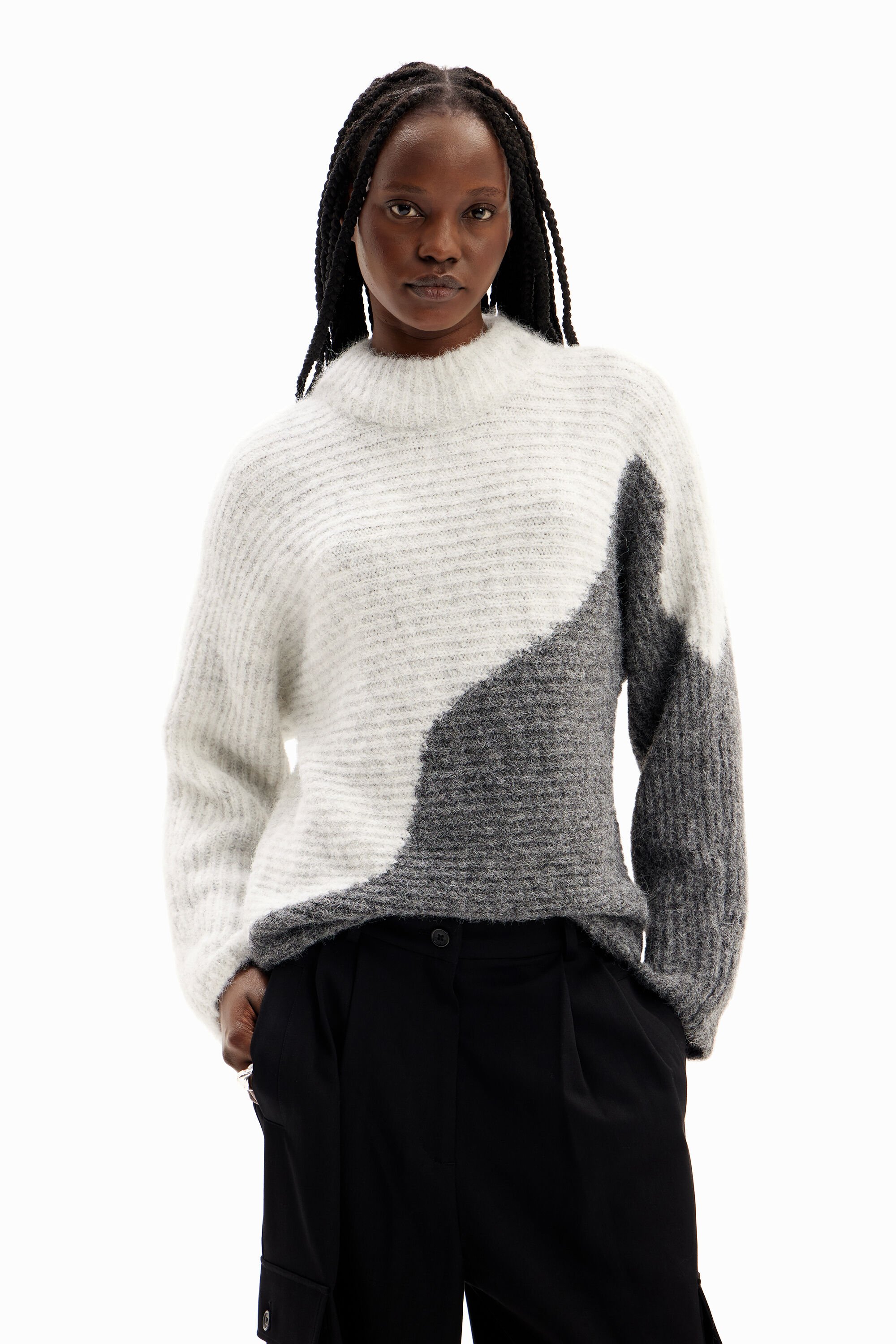 Desigual Oversize two-tone pullover